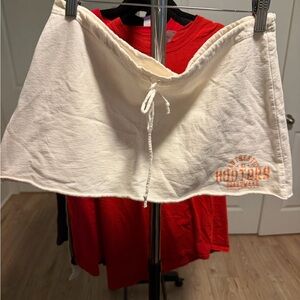 2006 Vintage Hooters Authentic White Skirt with Orange Detail